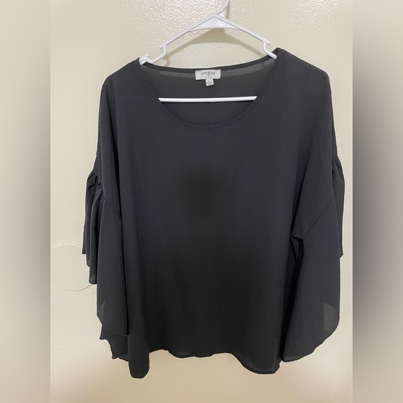 ✨Umgee Black Blouse Size Large - Picture 1 of 7